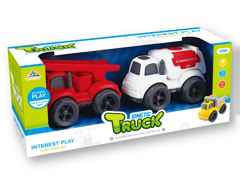 2PCS Friction Cartoon Car