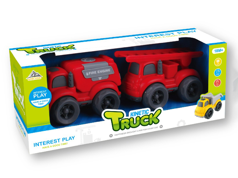 2PCS Friction Cartoon Car