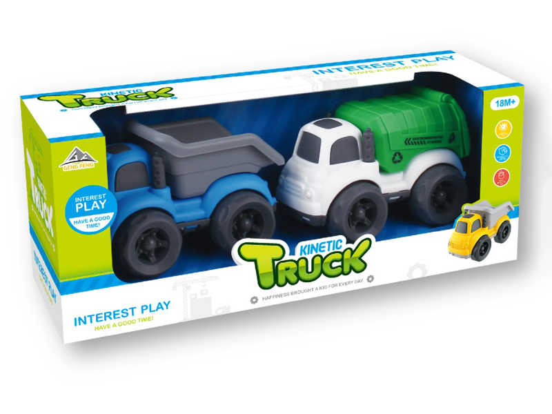 2PCS Friction Cartoon Car