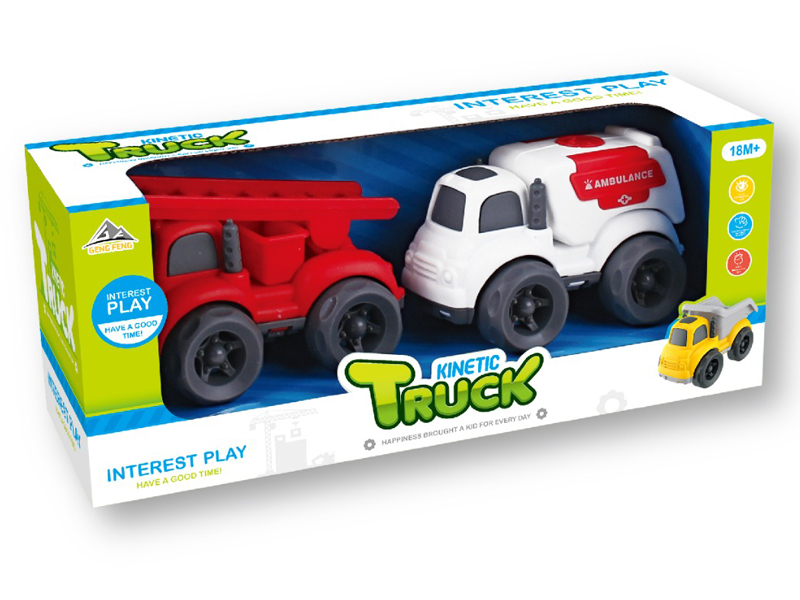 2PCS Friction Cartoon Car