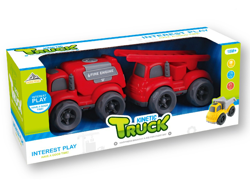 2PCS Friction Cartoon Car