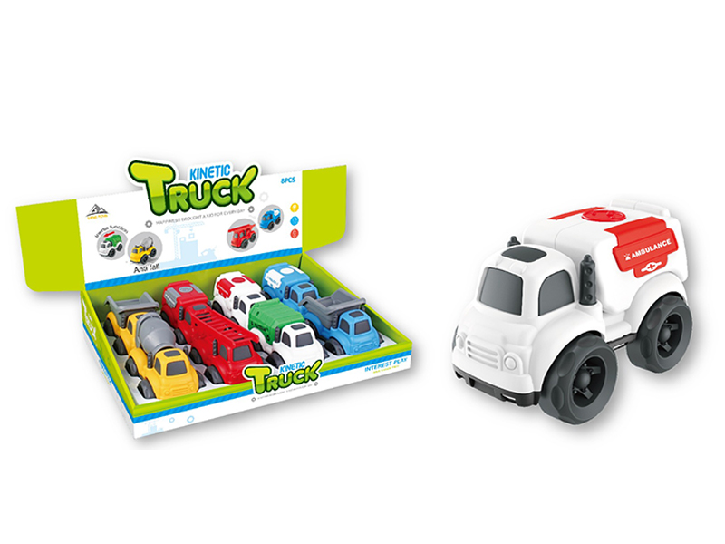 8PCS Friction Cartoon Car