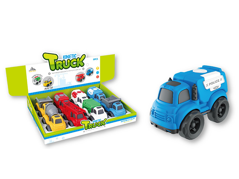 8PCS Friction Cartoon Car