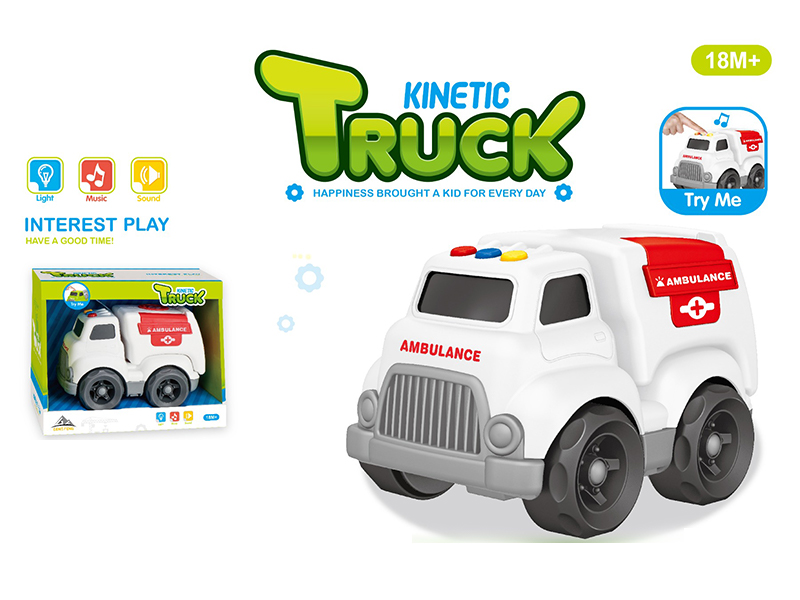 Slide Cartoon Ambulance With Light And Music