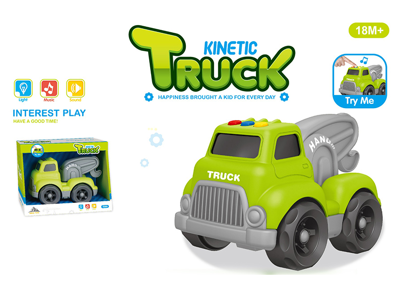 Slide Cartoon Engineering Vehicle With Light And Music