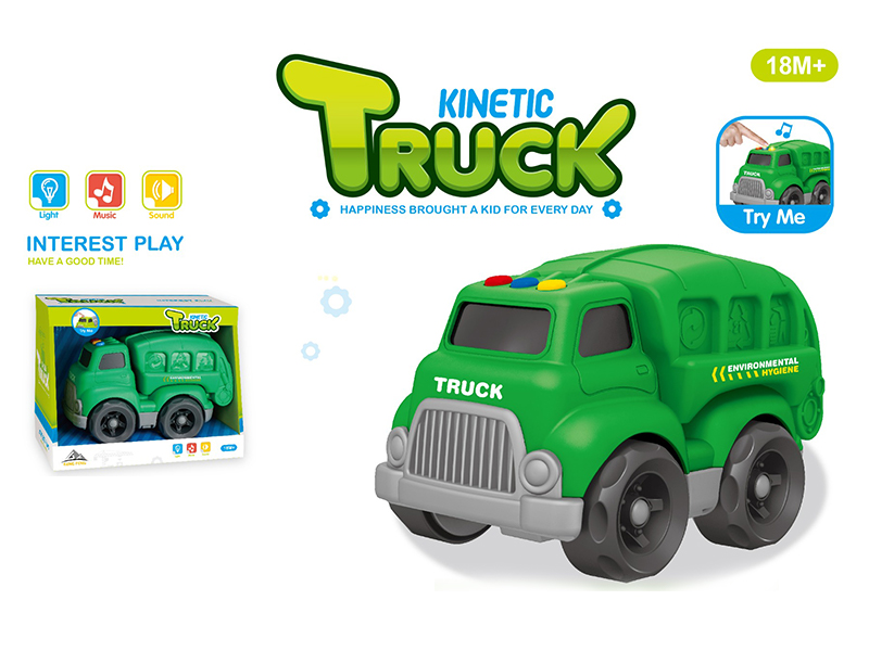 Slide Cartoon Environmentally Friendly Car With Light And Music