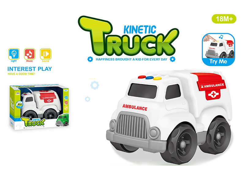 Slide Cartoon Ambulance With Light And Music