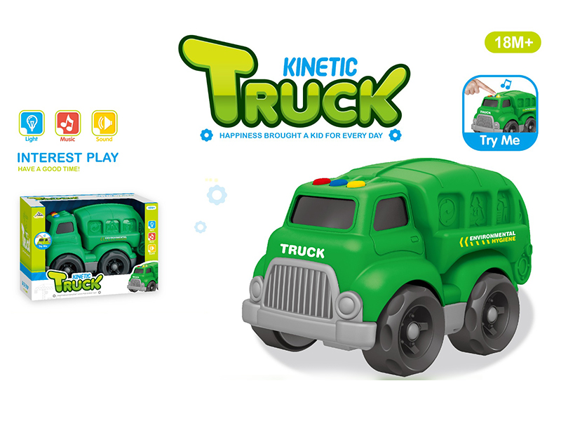 Slide Cartoon Environmentally Friendly Car With Light And Music