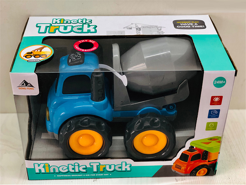 Friction Cartoon Engineering Vehicle With Light And Music