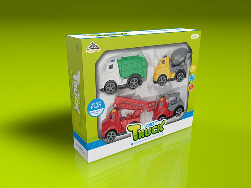 4PCS Friction Engineering Vehicle