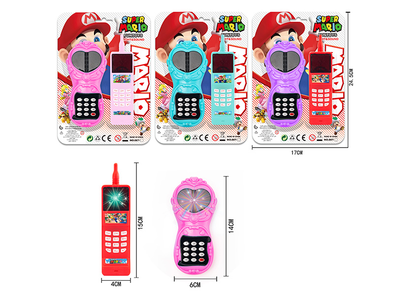 Mario Mobile Phone + Heart-Shaped Mobile Phone