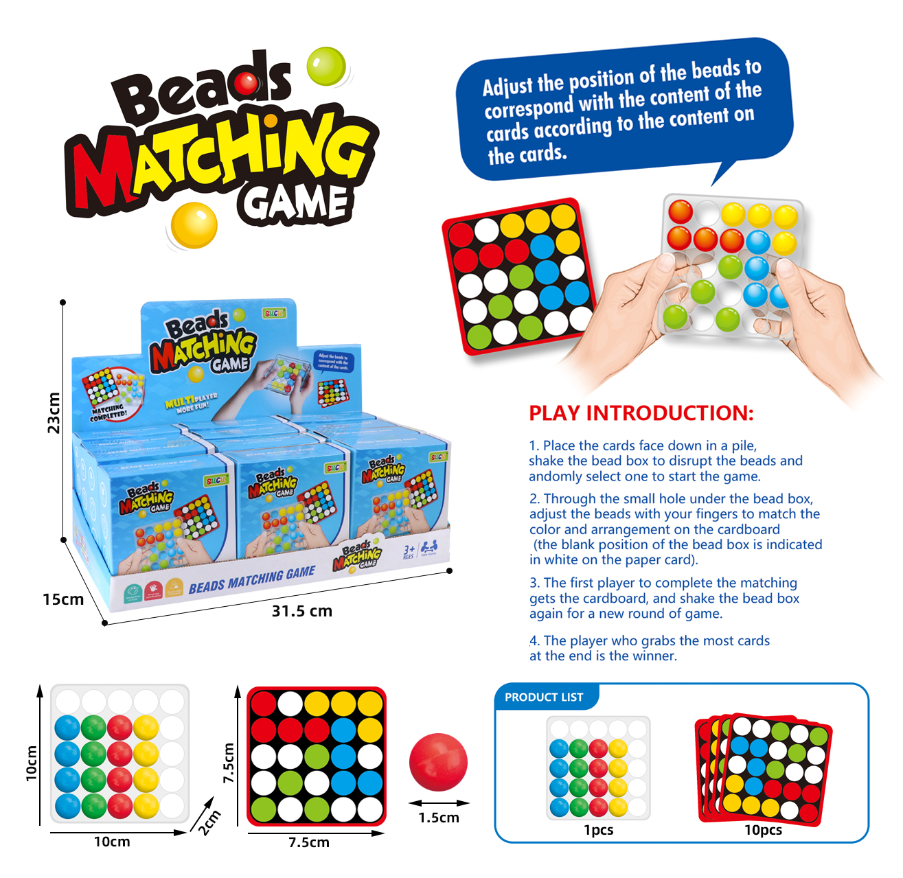 Beads Matching Game 12pcs