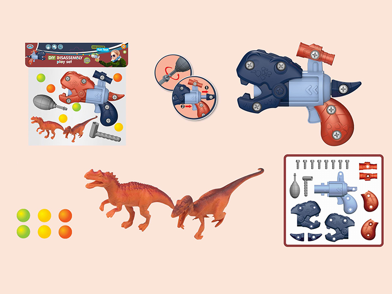 DIY Assembly Dinosaur Gun With Small Dinosaurs