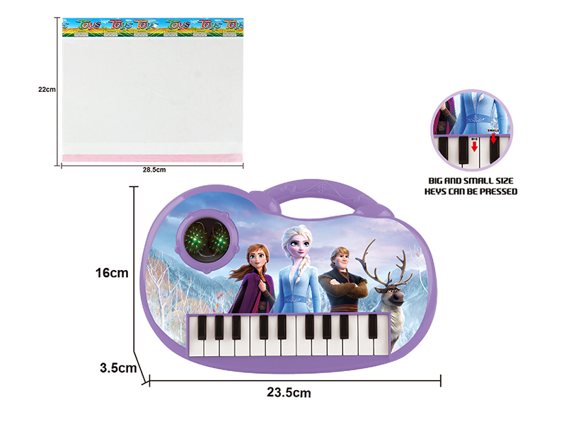 Frozen Electronic Organ(Purple)3D Light/Music/22 Keys