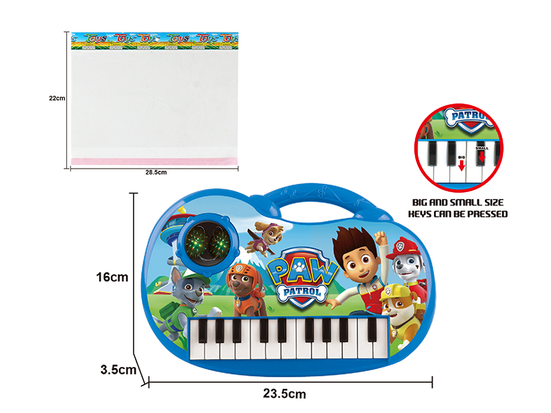 PAW Patrol Electronic Organ(Light Blue)3D Light/Music/22 Keys