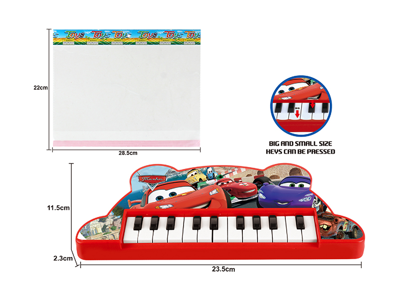 Cars Electronic Organ(Red)Music/22 Keys