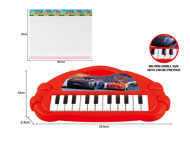 Cars Electronic Organ(Red)Music/22 Keys