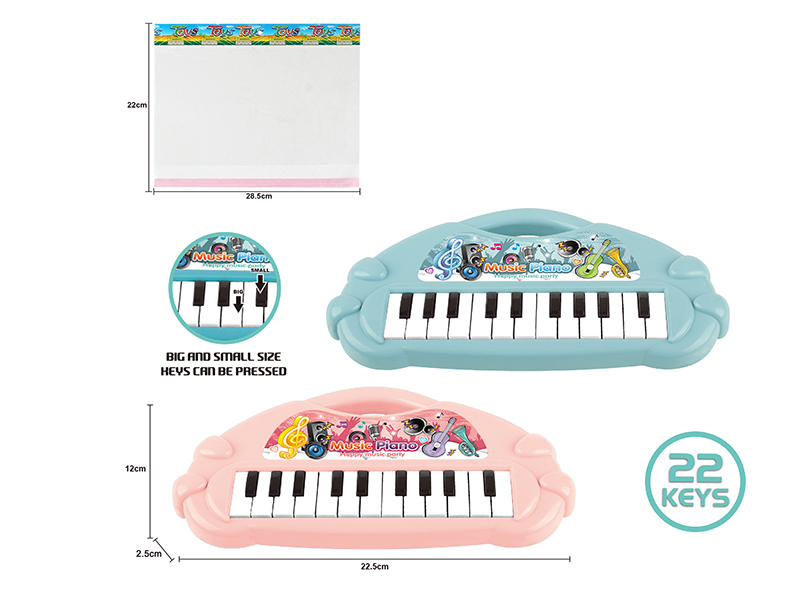 Electronic Organ(Orange Red/Blue Green)Music/22 Keys
