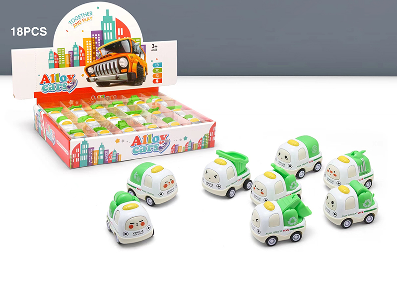 Pull Back Alloy Cartoon Car(18PCS)