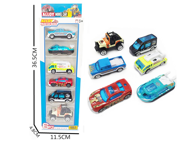 Slide Alloy Cars 6pcs