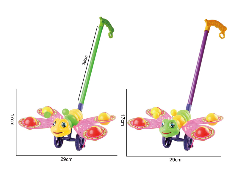Children'S Butterfly Handcart With Ringing Bell