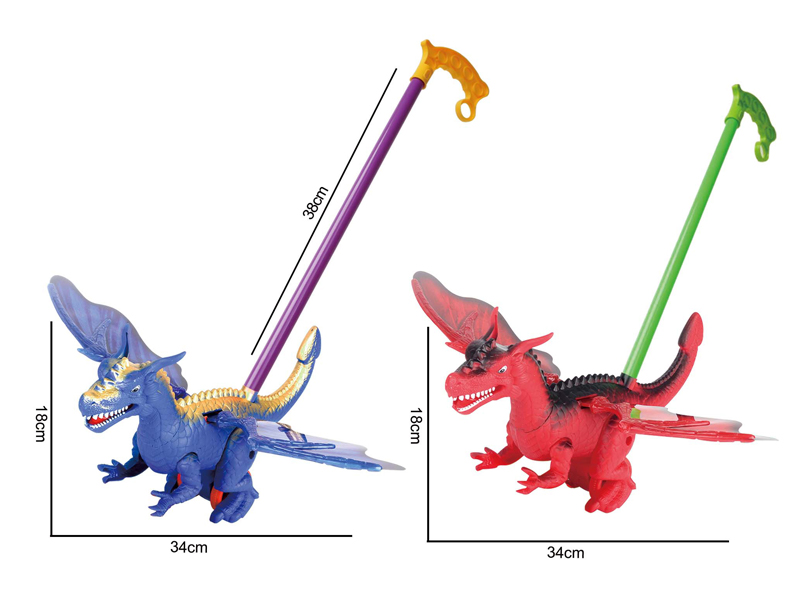 Children'S Cartoon Dinosaur Handcart