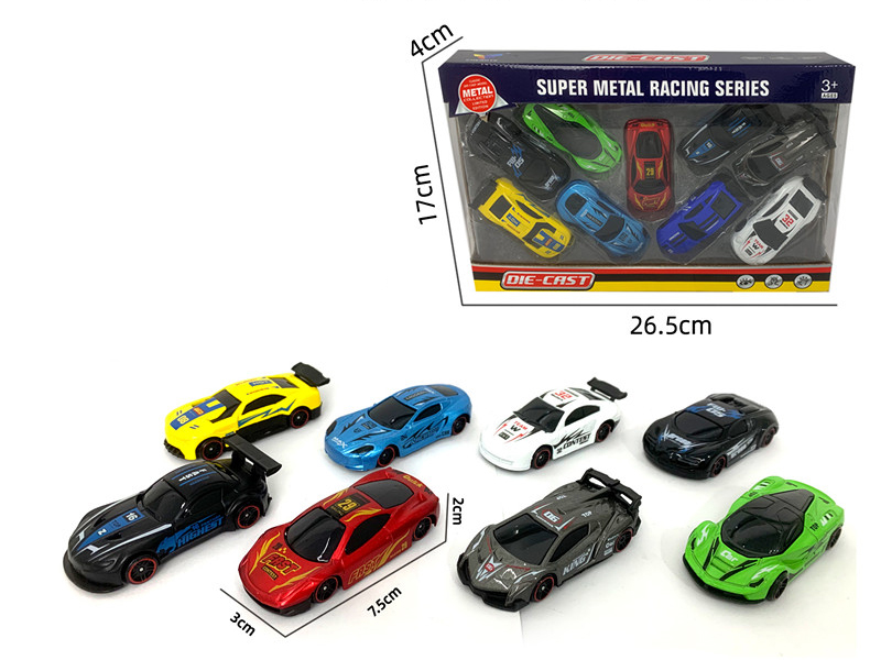 1:64 Slide Alloy Sport Cars 9pcs