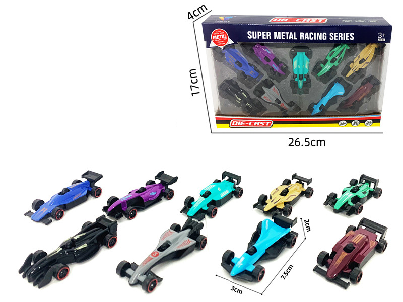 1:64 Slide Alloy Equation Cars 9pcs