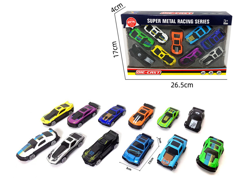 1:64 Slide Alloy Cars 9pcs