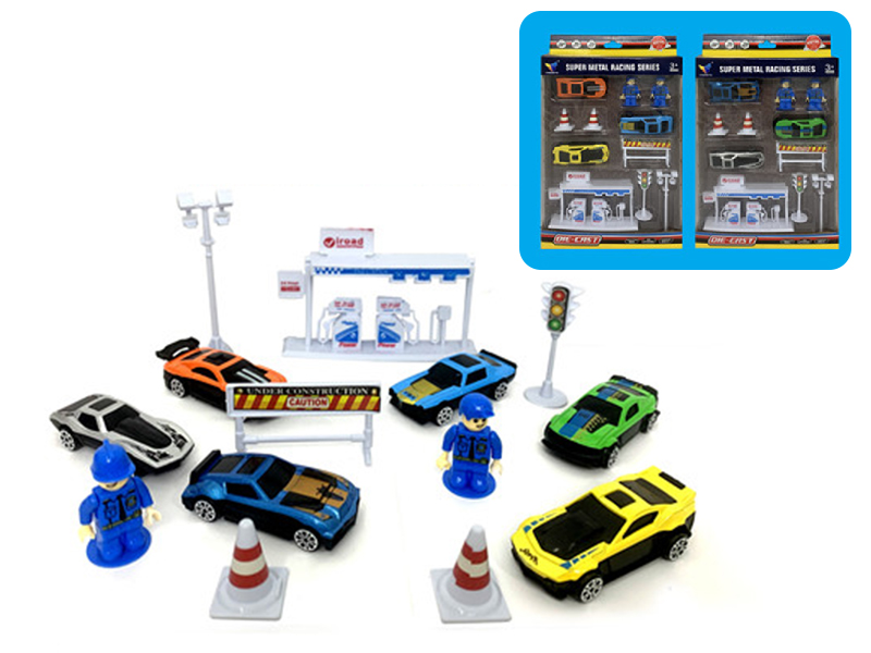 1:64 Slide Alloy Racing Car Set