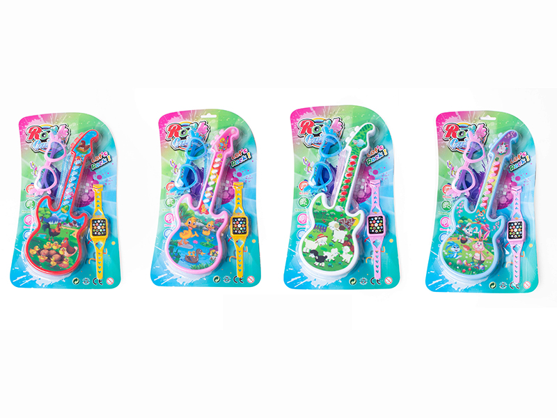 Music Electronic Guitar(Animal Pattern) + Watch + Glasses
