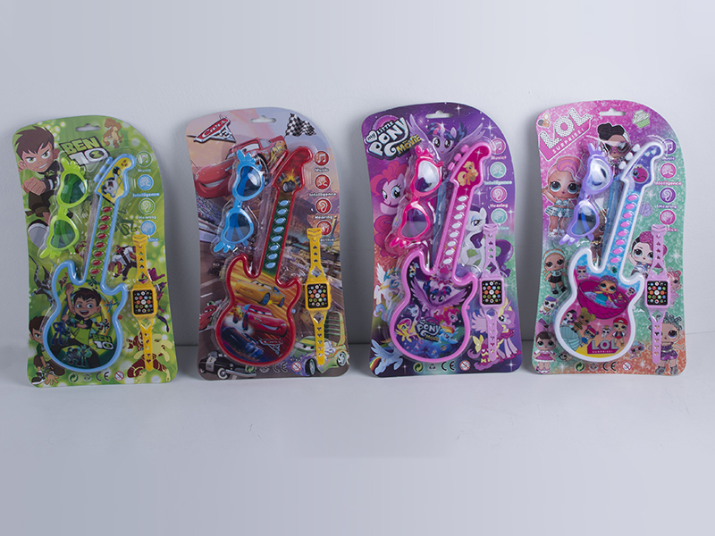 Guitar + Watch + Glasses