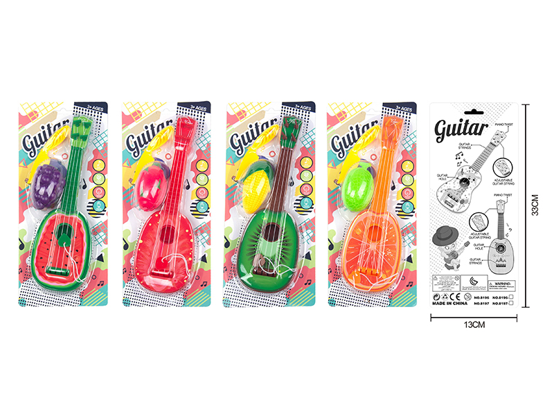 Fruit Pattern Ukulele + Cutting Fruit Set