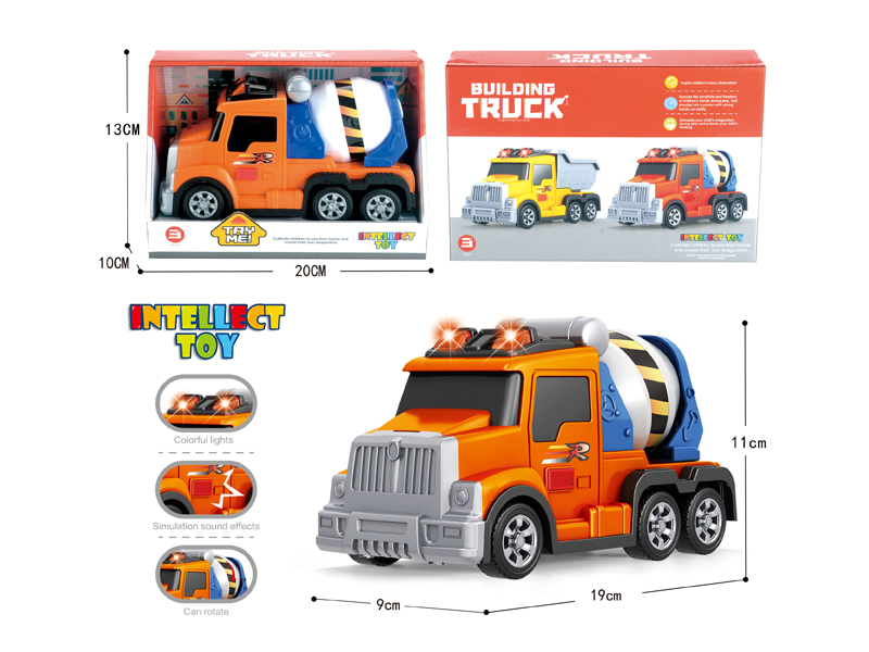 B/O Cement Tank Engineering Vehicle With Sound And Light