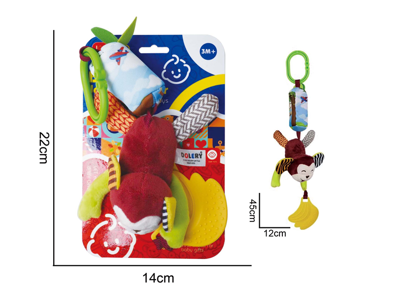 Plush Comfort Monkey Hanging Bed Wind Chime