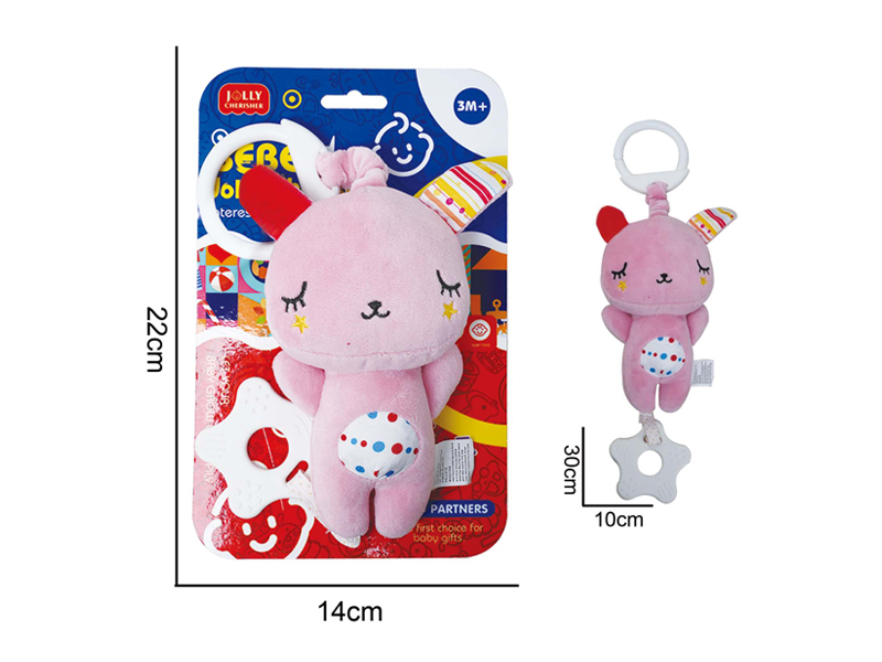 Plush Comfort Pink Rabbit Bed Hanging