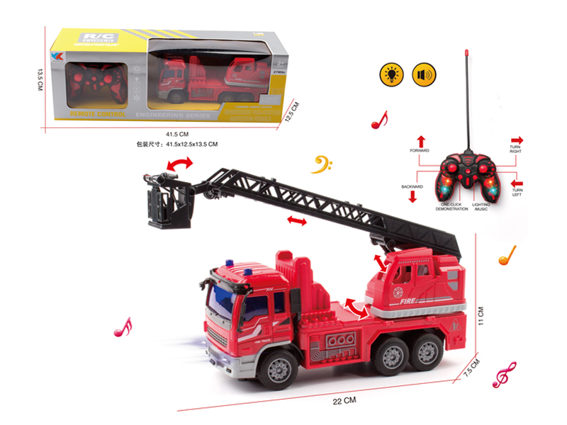 1:30 6CH R/C Cloud Ladder Rescue Vehicle With Sound And Light