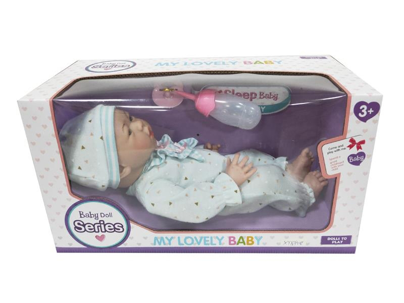 14 Inch Vinyl Doll With Bottle + Nipple