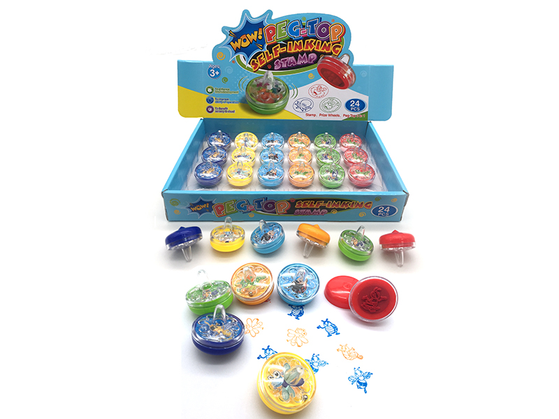 Insect Stamper,Prize Wheels,Peg-Top 3 In 1(24PCS)