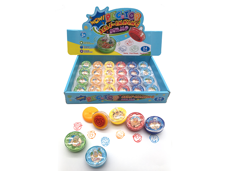 Expression Face Stamper,Prize Wheels,Peg-Top 3 In 1(24PCS)