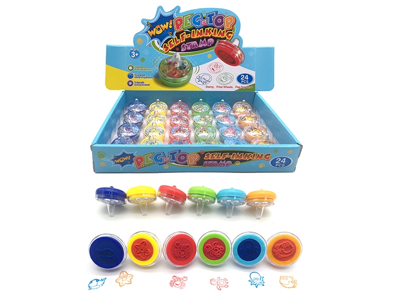 Sea Animal Stamper,Prize Wheels,Peg-Top 3 In 1(24PCS)