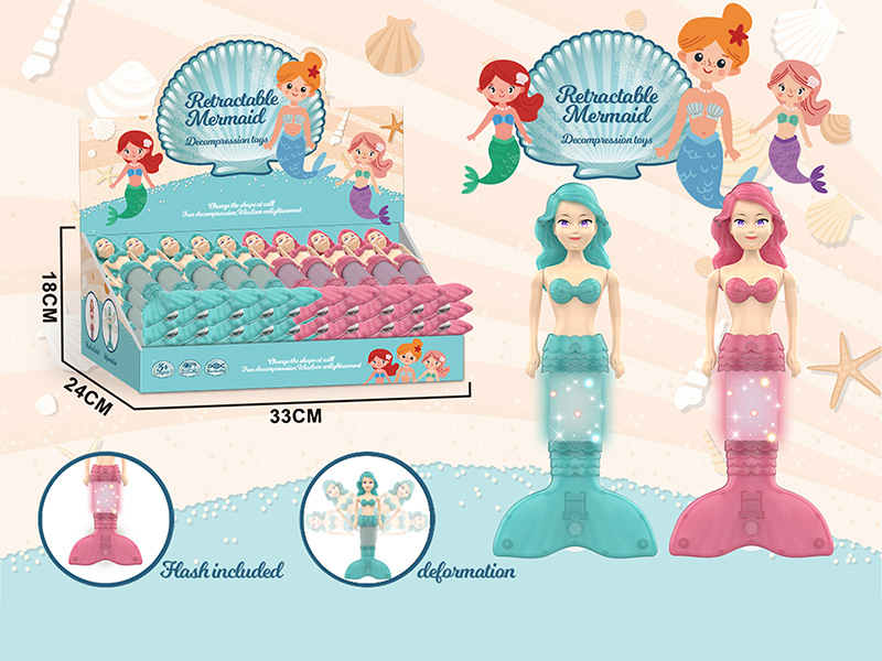 Mermaid POP Telescopic Tubes With Lights 36pcs