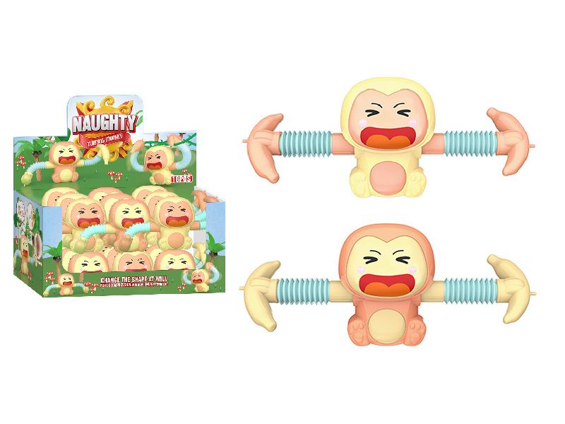 Turning Monkey POP Telescopic Tubes With Lights 18pcs