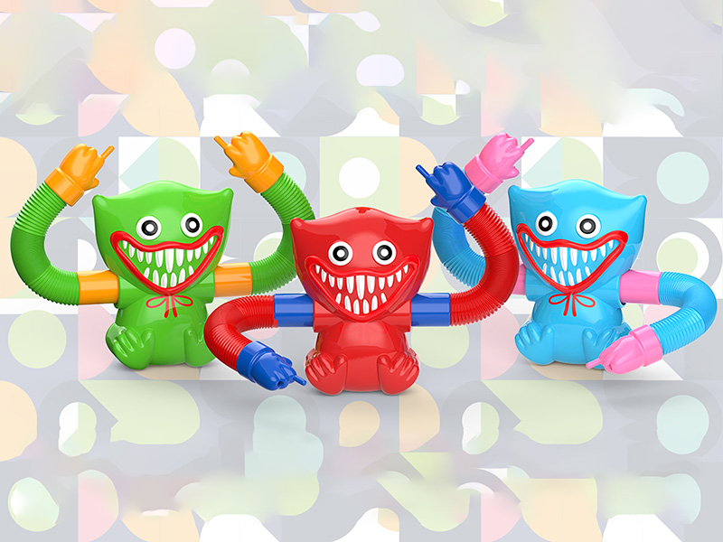 Rotating Flash Toys POP Telescopic Tubes With Light