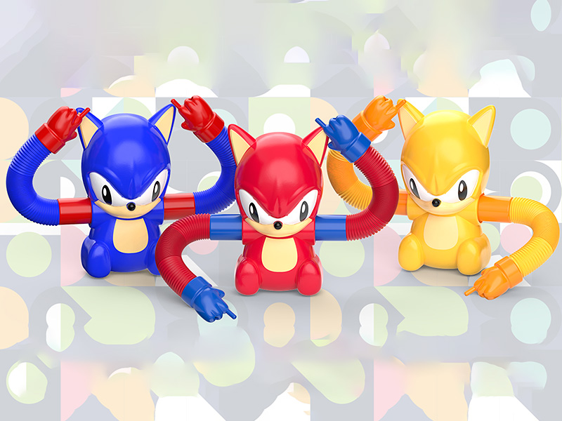 Rotating Flash Toys POP Telescopic Tubes With Light