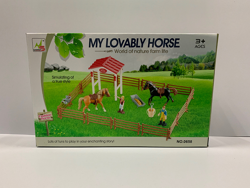 Horse Stable Scene Toys