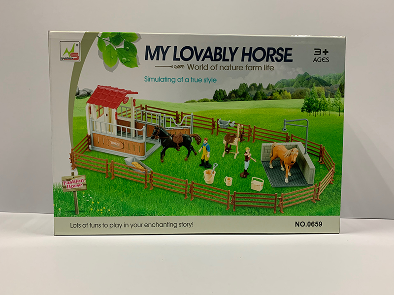 Horse Stable Scene Toys