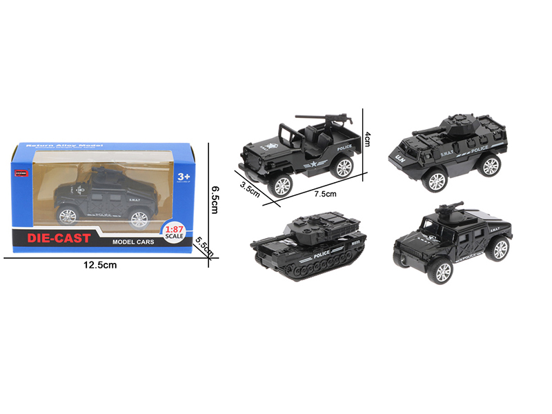 Alloy SWAT Police Car
