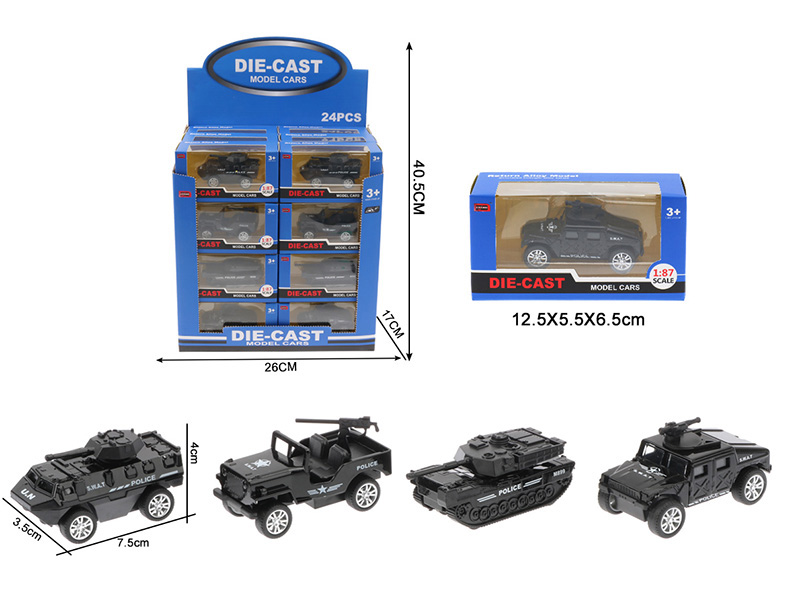 Alloy SWAT Police Car(24PCS)