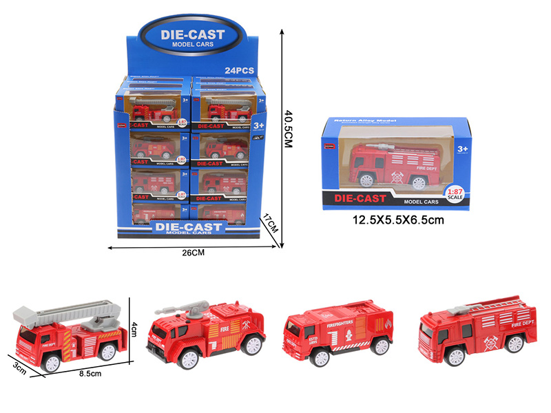 Alloy Fire Engine(24PCS)